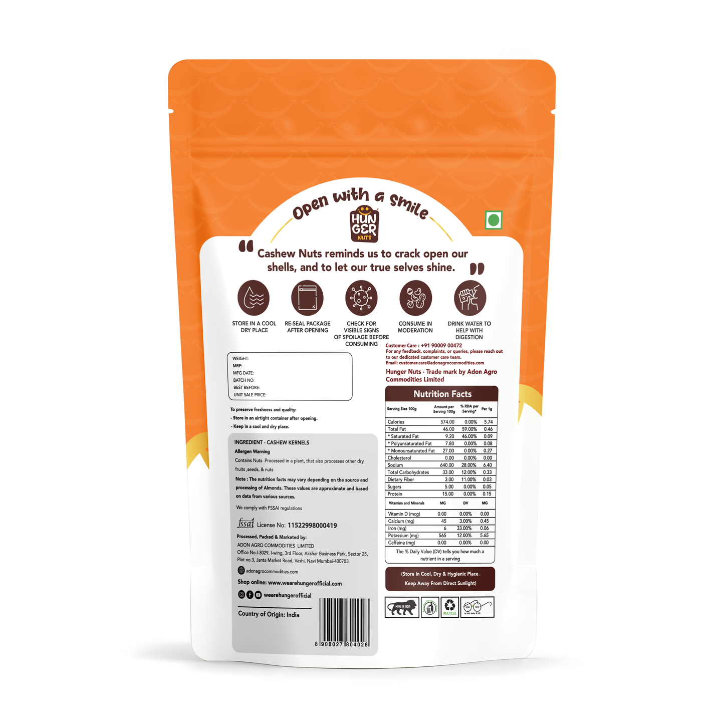 Hunger Classic Cashews (Kaju)