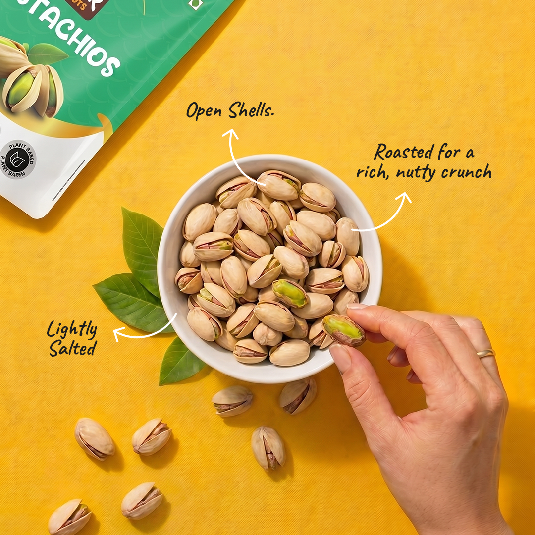 Pistachios. Open shells