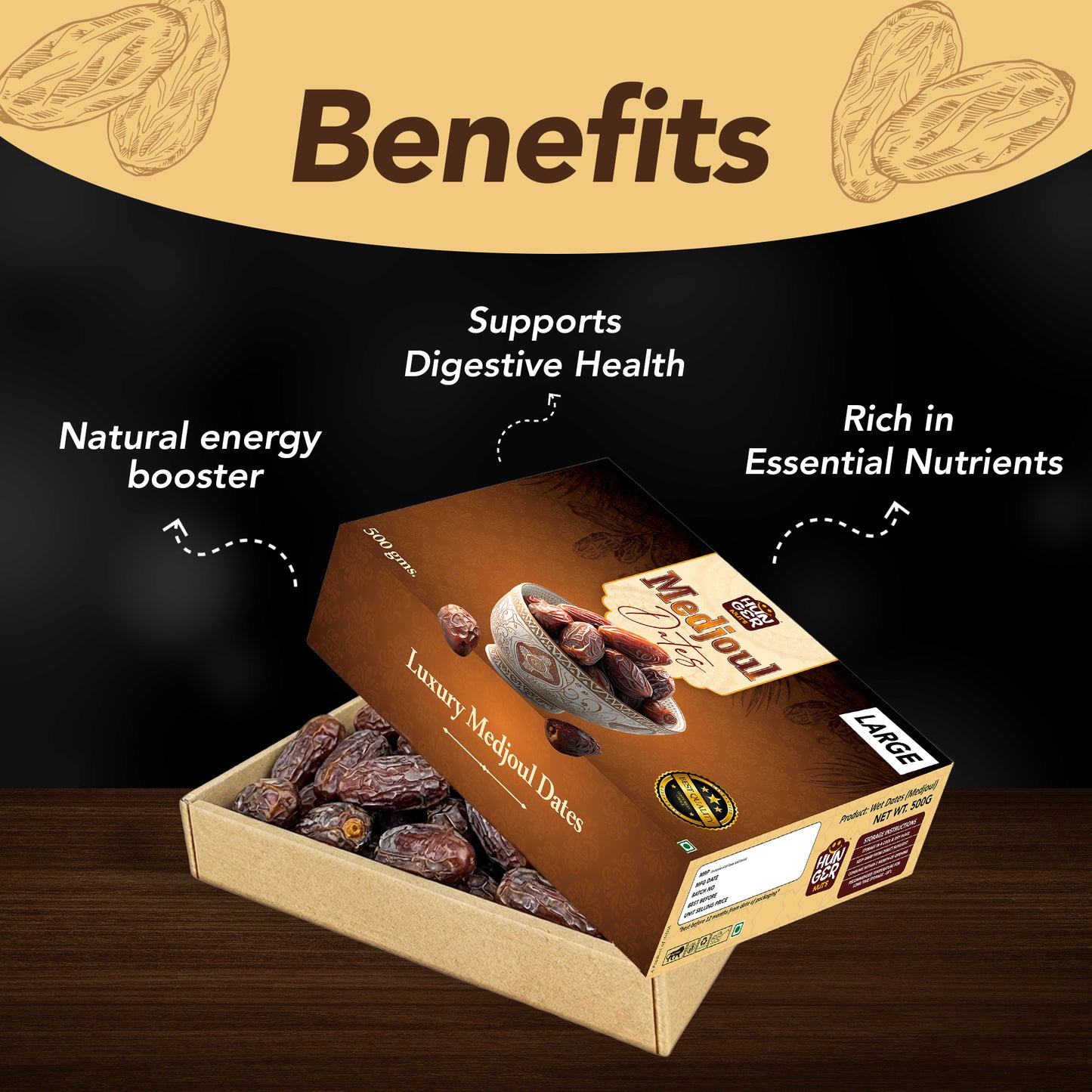 Large Medjool Dates  (Khajoor)